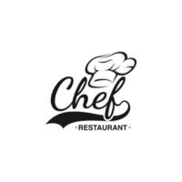 modèle de conception de logo de chef vecteur