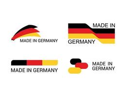 étiquettes de fabrication allemande vecteur