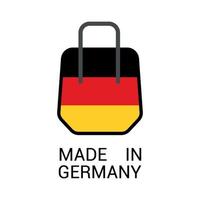 étiquette de fabrication allemande vecteur
