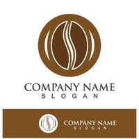 Images de logo de boisson icône grain de café vecteur