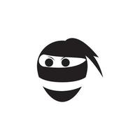 vecteur de logo visage ninja