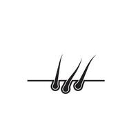 logo de feuille de cheveux vecteur