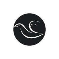 logo colombe aile d'oiseau vecteur