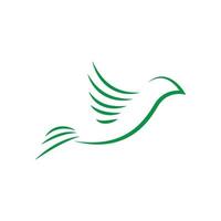 logo colombe aile d'oiseau vecteur