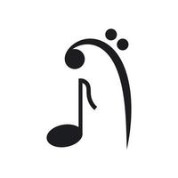 icône de note de musique vecteur