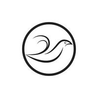 logo colombe aile d'oiseau vecteur
