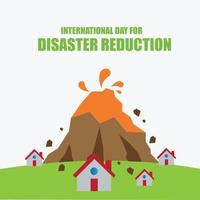 journée internationale du vecteur de réduction des catastrophes. conception simple et élégante