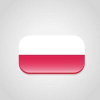 vecteur de conception de drapeau pologne