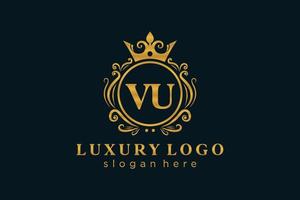 modèle de logo de luxe royal de lettre vu initiale dans l'art vectoriel pour le restaurant, la royauté, la boutique, le café, l'hôtel, l'héraldique, les bijoux, la mode et d'autres illustrations vectorielles.