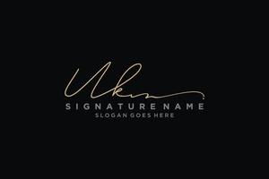 initiale uk lettre signature logo modèle design élégant logo signe symbole modèle vecteur icône