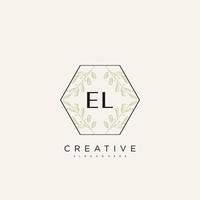 el lettre initiale fleur logo modèle vecteur art vectoriel premium