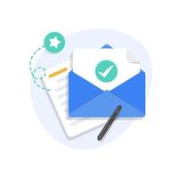 e-mail et messagerie, campagne de marketing par e-mail vecteur