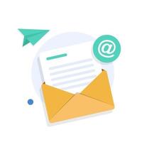 e-mail et messagerie, campagne de marketing par e-mail vecteur