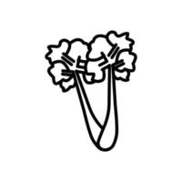 illustration d'icône de ligne de céleri. illustration d'icône liée aux épices, épices de cuisine. conception vectorielle simple modifiable. vecteur