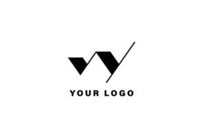 création de logo de lettre wy vecteur