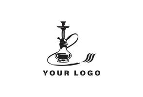 modèle de conception de logo vectoriel shisha