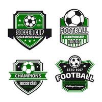 icônes vectorielles pour la coupe de football du championnat de football vecteur