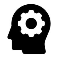 une conception d'icône du développement du cerveau vecteur