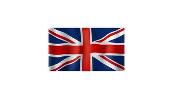 drapeau 3d grande bretagne ou union jack vecteur