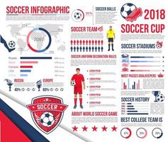 infographie du sport de football de la coupe du sport vecteur