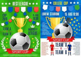 affiches de vecteur pour le match de football de sport de football