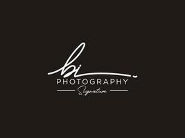 lettre bi signature logo template vecteur