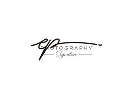 lettre ep signature logo template vecteur