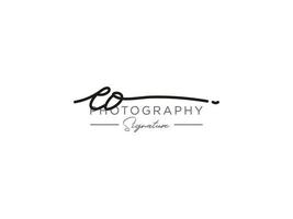 lettre eo signature logo template vecteur