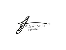 lettre fj signature logo template vecteur