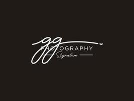 lettre gg signature logo template vecteur