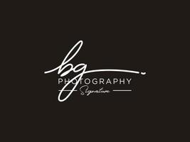 lettre bg signature logo template vecteur