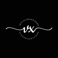 vecteur de modèle de logo d'écriture initiale vx