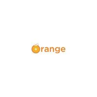 conception de signe de logo orange. vecteur