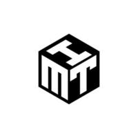création de logo de lettre mti avec un fond blanc dans l'illustrateur. logo vectoriel, dessins de calligraphie pour logo, affiche, invitation, etc. vecteur