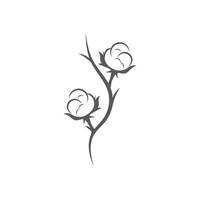 modèle d'icône de vecteur de fleur de coton