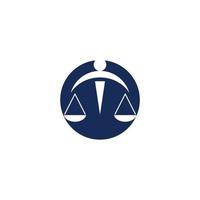 modèle de logo de droit de la justice vecteur