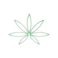 conception d'icône d'illustration vectorielle de feuille de cannabis vecteur