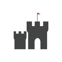 logo de l'icône du château vecteur