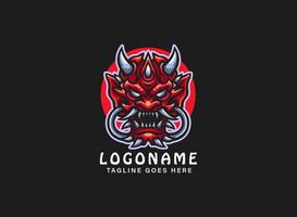 création de mascotte logo oni vecteur