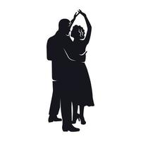 silhouettes de danseurs de tango vecteur