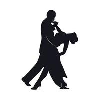 silhouettes de danseurs de tango vecteur