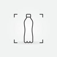 icône de concept de bouteille d'eau de vecteur dans le style de contour