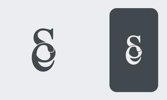 alphabet lettres initiales monogramme logo cs, sc, c et s vecteur