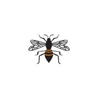 logo d'icône d'abeille, création vectorielle vecteur