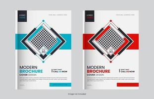 conception de décor de couverture de brochure de rapport annuel d'entreprise d'impression avec des formes créatives vecteur