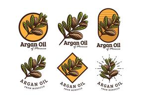 Logo de l'huile d'argan vecteur gratuit