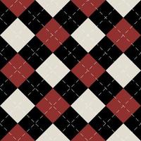 modèle sans couture de vecteur. fond tricoté avec des diamants. motif argyle rouge et noir sans couture. plaid à carreaux tartan sans couture pour robe, jupe, sac, veste, chemise en flanelle. vecteur