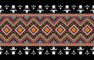 géométrique ethnique oriental ikat zigzag motif sans couture traditionnel. conception pour le fond, tapis, papier peint, vêtements, emballage, batik, tissu, linoléum, carrelage. illustration vectorielle. mode de broderie. vecteur