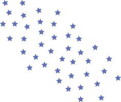 les étoiles bleues sont une décoration mixte. vecteur