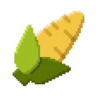 icône pixel art. icône de maïs pixel art. mignon pixel maïs. vecteur de légumes. Maïs pixel 8 bits. style graphique informatique de la vieille école. illustration vectorielle